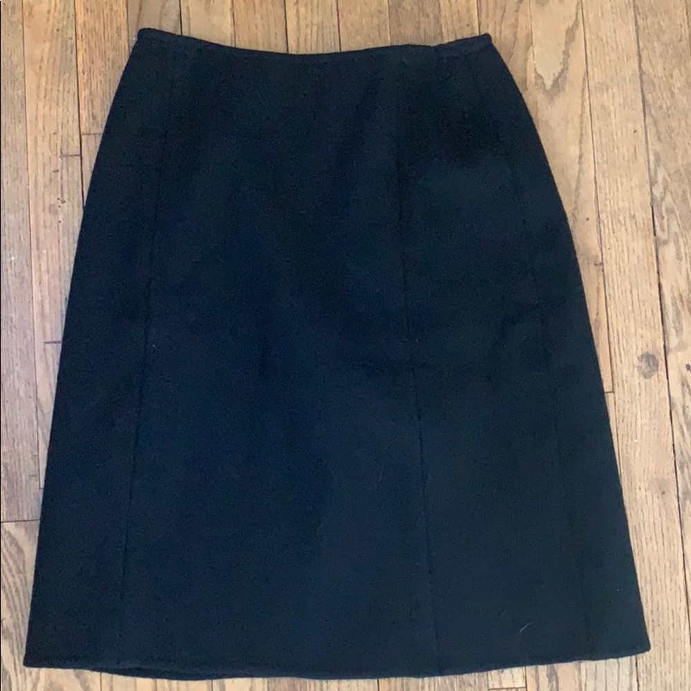 Lambs wool black pencil skirt
